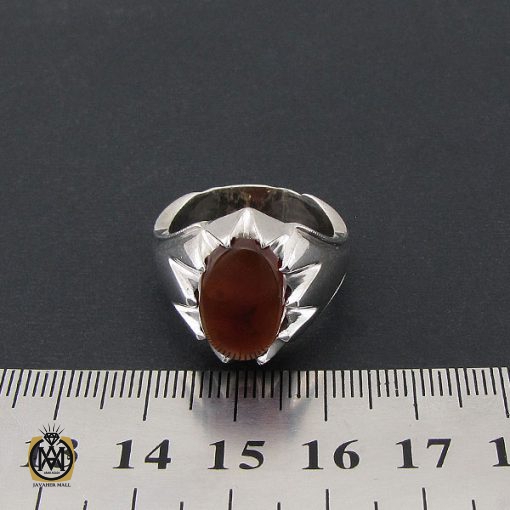 انگشتر عقیق یمن مردانه هنر دست استاد شرفیان - کد 8517 - تصویر 4