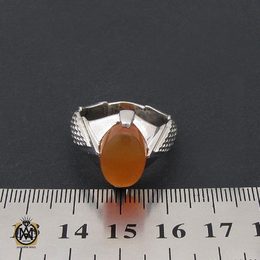 انگشتر عقیق یمن مردانه هنر دست استاد شرفیان - کد 8518 - تصویر 4