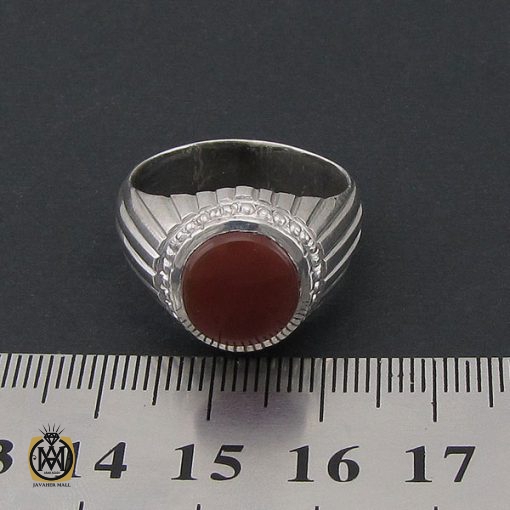 انگشتر عقیق یمن مردانه  - کد 8520 - تصویر 4