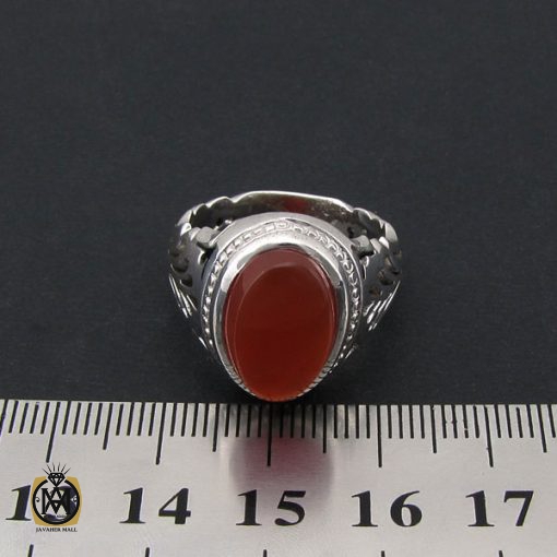 4 انگشتر عقیق یمن مردانه دست ساز - کد 8525 - تصویر 4