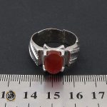 انگشتر عقیق یمن مردانه دست ساز - کد 8532 - تصویر 4