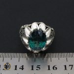 انگشتر توپاز اصل سبز مردانه دست ساز - کد 8538 - تصویر 4