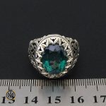4 انگشتر توپاز سبز اصل مردانه خوش رنگ - کد 8540 - تصویر 4