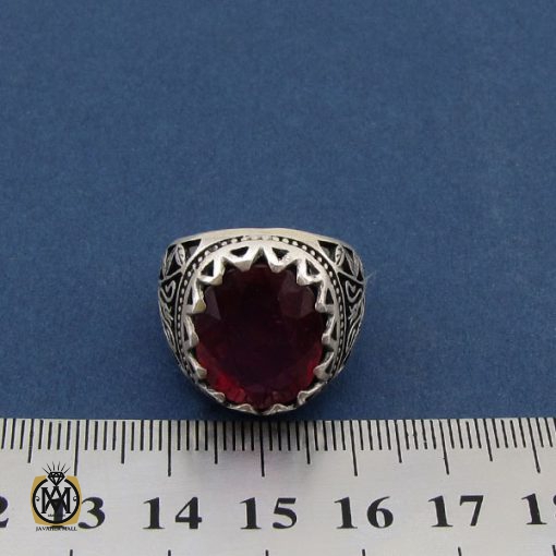 انگشتر یاقوت سرخ آفریقایی خوش رنگ مردانه  - کد 8544 - تصویر 4