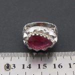 4 انگشتر یاقوت سرخ آفریقایی خوش رنگ مردانه با رکاب دست ساز - کد 8546 - تصویر 4