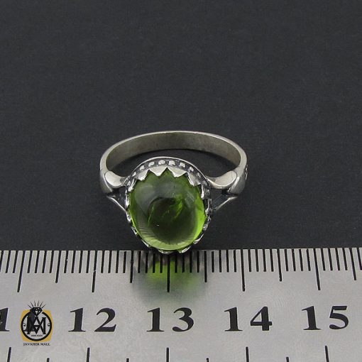 انگشتر زبرجد اسپرت تراش دامله - کد 8551 - تصویر 4