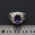انگشتر آمتیست مردانه رکاب دست ساز - کد 8558 - تصویر 4
