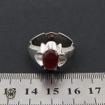 انگشتر عقیق یمن مرغوب مردانه رکاب هنر دست استاد قاسمی - کد 8559 - تصویر 4