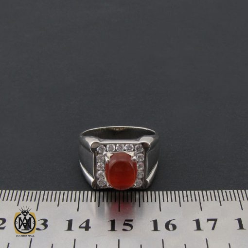 انگشتر عقیق یمن مردانه مرغوب - کد 8560 - تصویر 4