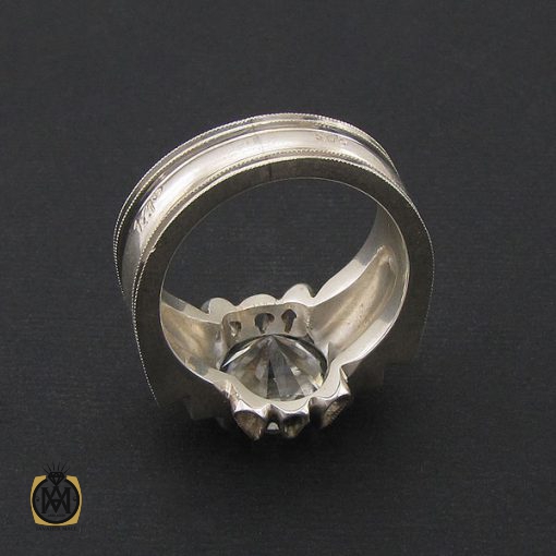 انگشتر موزانایت مردانه رکاب هنر دست استاد باقرزاده - کد 8562 - تصویر 3