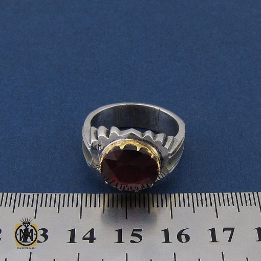 انگشتر یاقوت سرخ مردانه رکاب هنر دست استاد شرفیان - کد 8566 - تصویر 4