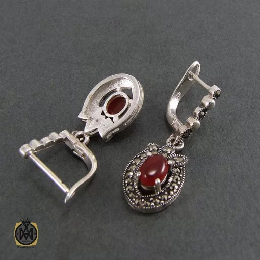سرویس عقیق و مارکازیت زنانه طرح لاله - کد 7041 - تصویر 4
