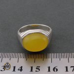 انگشتر عقیق زرد با حکاکی شرف الشمس مردانه - کد 8387 - تصویر 5