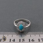 4 انگشتر فیروزه نیشابور زنانه طرح نازان - کد 2087 - تصویر 4