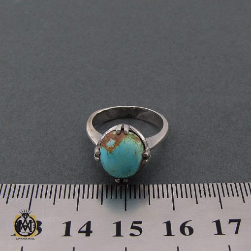 انگشتر فیروزه نیشابوری زنانه طرح نیلی - کد 2089 - تصویر 4