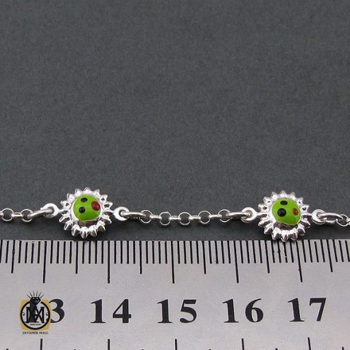 دستبند نقره بچه گانه طرح پرستو - کد 1068 - تصویر 4