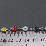 دستبند نقره و میناکاری طرح چشم زخم زنانه - کد 1069 - تصویر 4