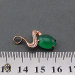 4 مدال عقیق سبز زنانه طرح ژینوس - کد 3048 - تصویر 4