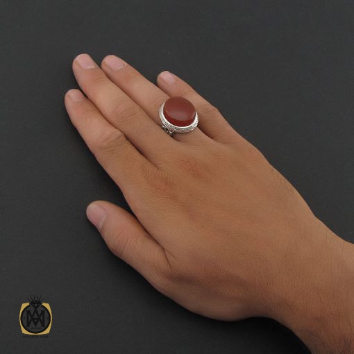 انگشتر عقیق یمن مردانه - کد 8415 - تصویر 5