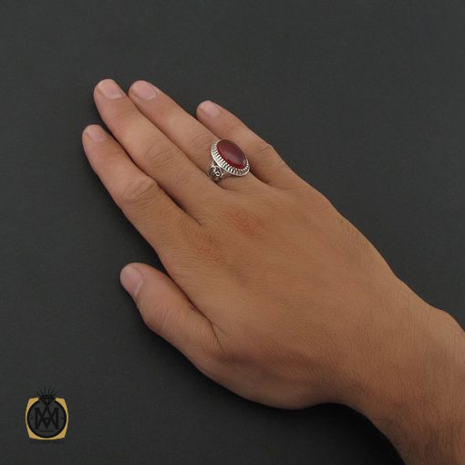 انگشتر عقیق یمن مردانه - کد 8416 - تصویر 5