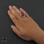 5 انگشتر عقیق یمن مردانه - کد 8420 - تصویر 5