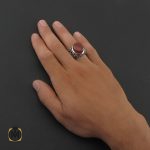 5 انگشتر عقیق یمن مردانه - کد 8422 - تصویر 5