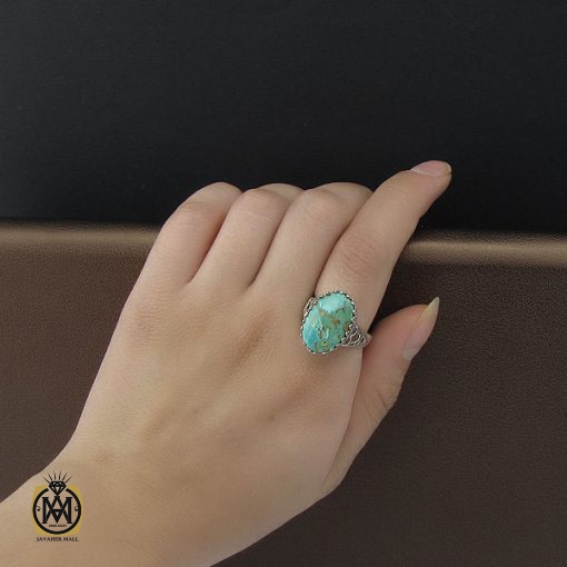 انگشتر فیروزه نیشابور زنانه طرح سحر - کد 2079 - تصویر 5
