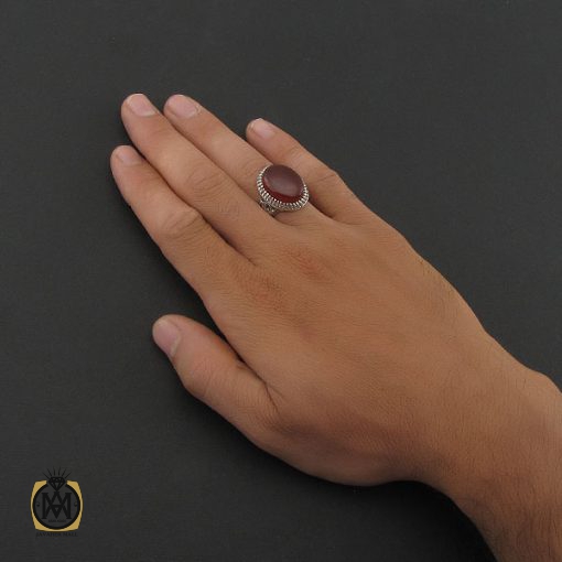 انگشتر عقیق یمن مردانه - کد 8426 - تصویر 5