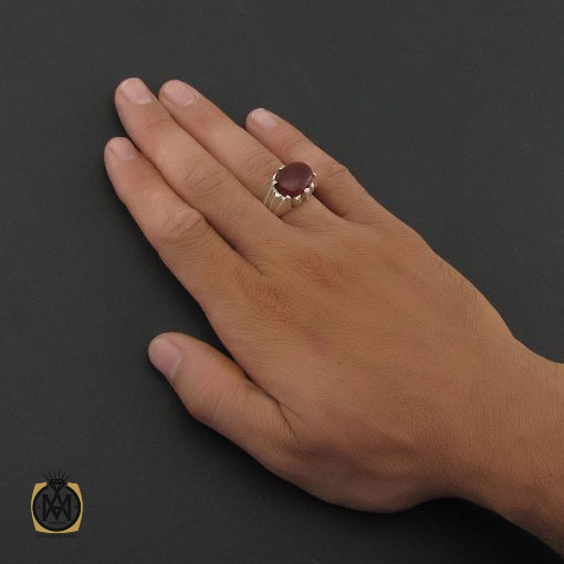انگشتر عقیق یمن مردانه صفوی  - کد 8428 - تصویر 5