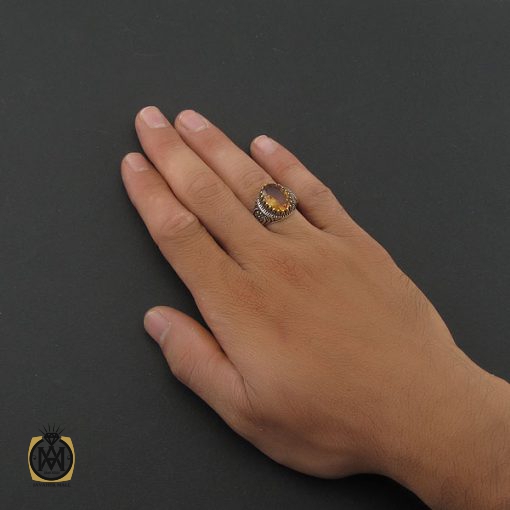 انگشتر زولتنایت و مارکازیت مردانه - کد 8429 - تصویر 5