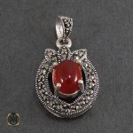 5 سرویس عقیق و مارکازیت زنانه طرح لاله - کد 7041 - تصویر 5