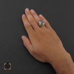 5 انگشتر حدید با حکاکی عین علی مردانه – کد 8447 - تصویر 5