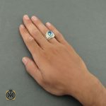 5 انگشتر توپاز آبی ارزشمند مردانه - کد 8461 - تصویر 5