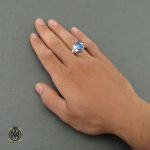 5 انگشتر توپاز آبی مردانه مرغوب و ارزشمند - کد 8463 - تصویر 5