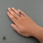5 انگشتر عقیق یمن مردانه خوش رنگ - کد 8474 - تصویر 5