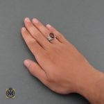 5 انگشتر عقیق یمن خوش رنگ مردانه - کد 8478 - تصویر 5
