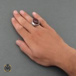 5 انگشتر عقیق یمن مرغوب مردانه – کد 8481 - تصویر 5