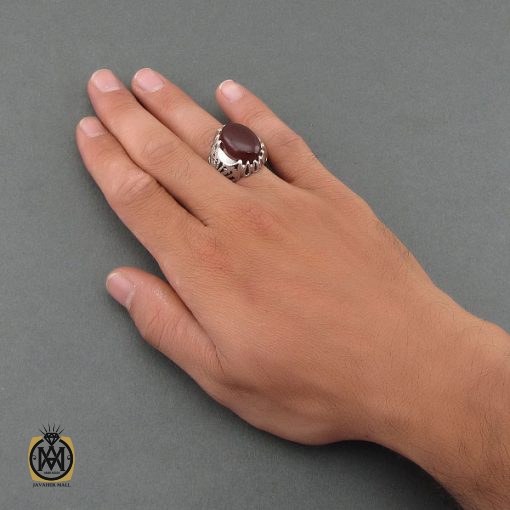 انگشتر عقیق یمن مرغوب مردانه – کد 8481 - تصویر 5