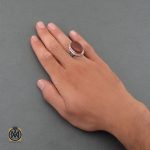 5 انگشتر عقیق یمن مردانه - کد 8484 - تصویر 5