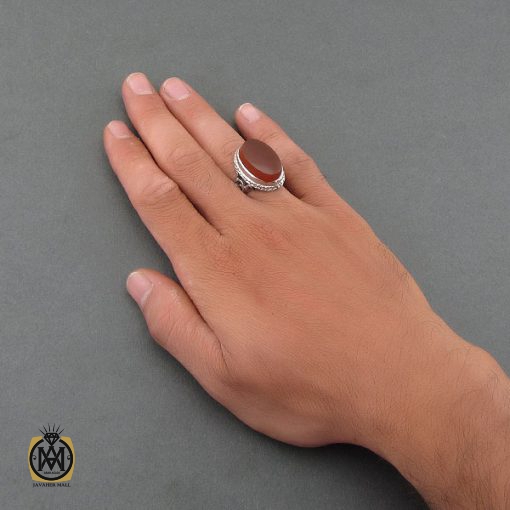 انگشتر عقیق یمن مردانه - کد 8484 - تصویر 5