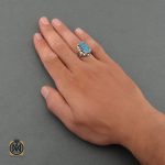 5 انگشتر فیروزه نیشابوری مردانه دست ساز - کد 8486 - تصویر 5