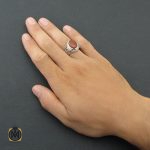 5 انگشتر عقیق یمن مردانه دست ساز - کد 8509 - تصویر 5
