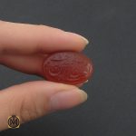 5 نگین عقیق یمن با حکاکی احب الله من احب حسین - کد 9018 - تصویر 6