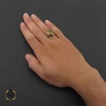 5 انگشتر حدید سینی با حکاکی ولایه علی بن ابی طالب مردانه - کد 8365 - تصویر 5