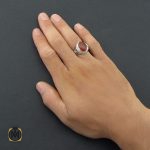 انگشتر عقیق یمن با حکاکی شرف الشمس مردانه  - کد 8519 - تصویر 5