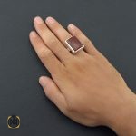 5 انگشتر عقیق یمن مردانه رکاب هنر دست استاد قاسمی - کد 8523 - تصویر 5