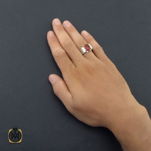 انگشتر عقیق یمن مردانه دست ساز - کد 8529 - تصویر 5