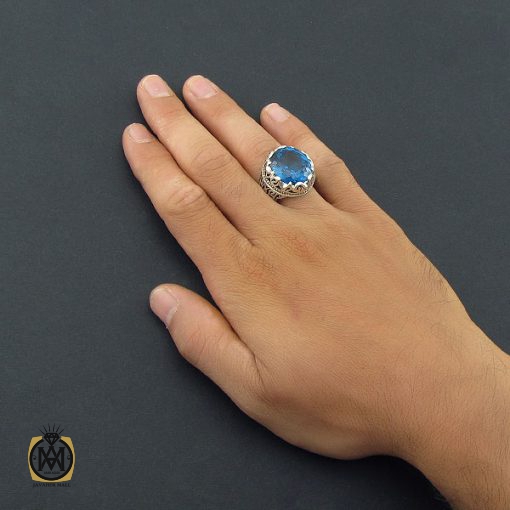 انگشتر توپاز لندن مردانه مرغوب و ارزشمند - کد 8533 - تصویر 5
