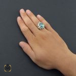 انگشتر توپاز اصل سبز مردانه دست ساز - کد 8538 - تصویر 5