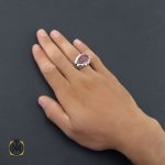 5 انگشتر یاقوت سرخ آفریقایی خوش رنگ مردانه با رکاب دست ساز - کد 8546 - تصویر 5